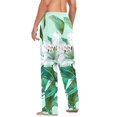 thumbnail image 6 of Men's Pajama Pants Lily Flowers Leaves Cotton Long Sleepwear Lounge Pants L, 6 of 7