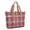 Red and Black Checkered Pattern, variant on Black and White Checkered Pattern Large Tote Bag for Women, Polyester Roomy Carryall with Pockets and Zipper, Lightweight Gifts Ideas for Women Men