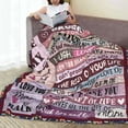 thumbnail image 2 of to My Daughter Gifts Throw Blanket Daughter Blankets from Mom Birthday Gifts from Mother Christmas Thanksgiving New Year Valentines Day Gifts 50"x60", 2 of 6