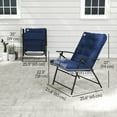 thumbnail image 3 of Outsunny Chaises Pliantes d'Extérieur, Ensemble de 2, Chaises de Camping Rembourrées, Bleu, 3 of 10