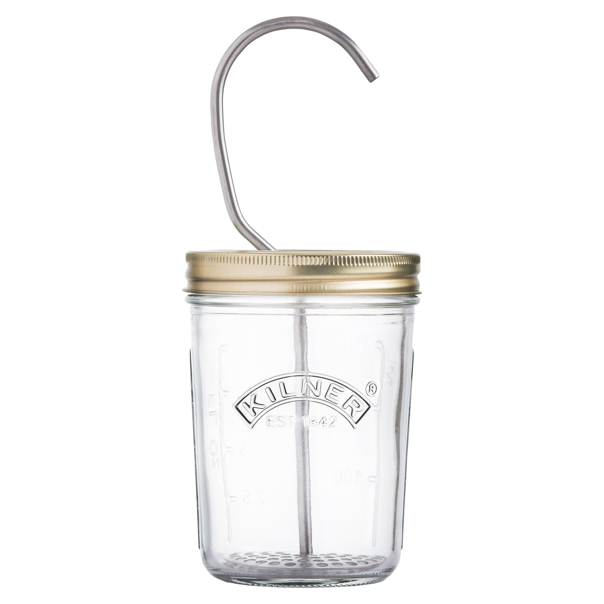 2 Compartment Wire Condiment Caddy with 7 oz Glass Jars and Stainless Steel Lids By TableTop King