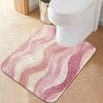thumbnail image 2 of Yayeee Bath Rug for Bathroom Floor Non Slip Rectangle Fluffy Soft Absorbent Mat, 16"x24", Soft Brown Pattern, 2 of 7
