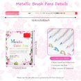 thumbnail image 2 of czcpp-Metallic Brush Pens 30 Colors Art Metallic Markers Soft Brush Tip Calligraphy Paint Pens for Black Paper Rock Painting Lettering Card Making Glass Wood Canvas Plastic Stone Scrapbook Crafts, 2 of 4