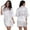 White, variant on LYMAYTER Women Short Robe Summer Lightweight Sleepwear for S-3XL V-Neck Solid Color Kimono Bathrobe