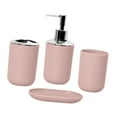 thumbnail image 3 of Accesorios de baño plato de jabón decoración del baño elegante tazón de cepillo de dientes de la taza bucal para la encimera de apartamento uso diario rosa, 3 of 8