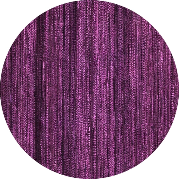 Ahgly Company Indoor Round Abstract Purple Modern Area Rugs, 6' Round