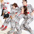 thumbnail image 3 of XL Navidad familia ropa a juego papá mamá niño bebé pijamas dibujos animados puño acanalado, 3 of 5