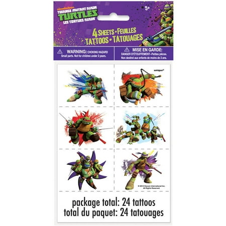 Teenage Mutant Ninja Turtles Tattoos, 24ct