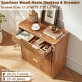 thumbnail image 3 of LEYAOYAO Brown Fluted Dresser of 5 Drawers, Dresser Chest with Easy Pull Metal Handles for Bedroom, Living Room, 3 of 7