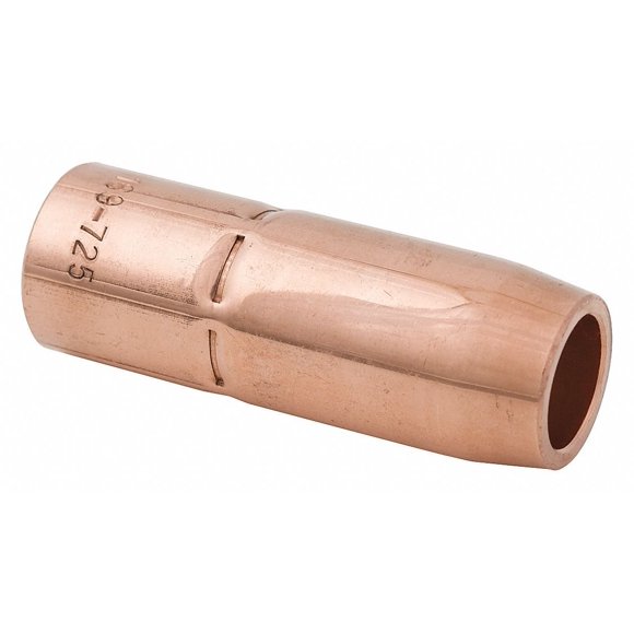 715 Miller Style MIG Nozzle 1/2" Bore Flush Tip (2 Per Card)