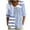 *10-Navy, variant on Women's Floral Button Down Blouse , Summer Collared Top For Women , Ladies' Lightweight Puff 3/4 Sleeve Tunic Shirt, Yellow , S-2XL