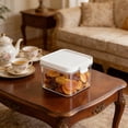 thumbnail image 6 of CuiLiyq Transparent Airtight Food Storage Container, Stackable Sealed Jar for Kitchen Pantry Snacks Grains Cereal Organization, 3.9" x 3.9" x 2.5", 6 of 6