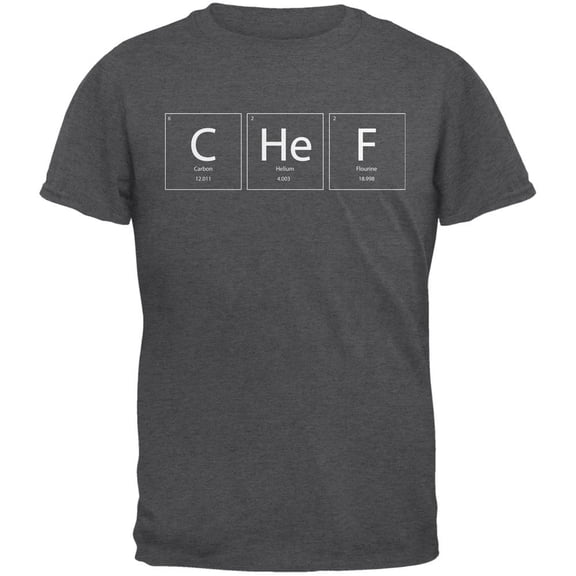 Chef Periodic Table Dark Heather Adult T-Shirt