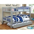 thumbnail image 5 of Full Over Full Bunk Bed - Gray Wood Frame, Transitional Style, w/ Ladder - Bedroom Furniture. Solid Wood & Veneer, 81"L x 58"D x 60"H. Easy Assembly., 5 of 6