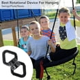 thumbnail image 6 of Micro Rotator Safety Rotational Device Hanging Accessory for Rock Climbing, Hanging Hammock, Web Tree Swing, Aerial Dance, Children's Swing Spinner Hanger,Pure black, 6 of 8