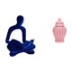 thumbnail image 1 of Escultura De Figura De Pensador Abstracto Y Jarrón De Porcelana Con Forma De Tarro De Jengibre Para Oficina, Bar, Boda, Fiesta, Arreglo Floral, Adorno De Exhibición, 1 of 8