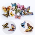 thumbnail image 4 of Decoración de pared con mariposas 3D, elegantes pegatinas de mariposas con imanes, coloridas, 24 piezas, para decoración de bodas, habitaciones de niños, fiestas de cumpleaños, 4 of 7