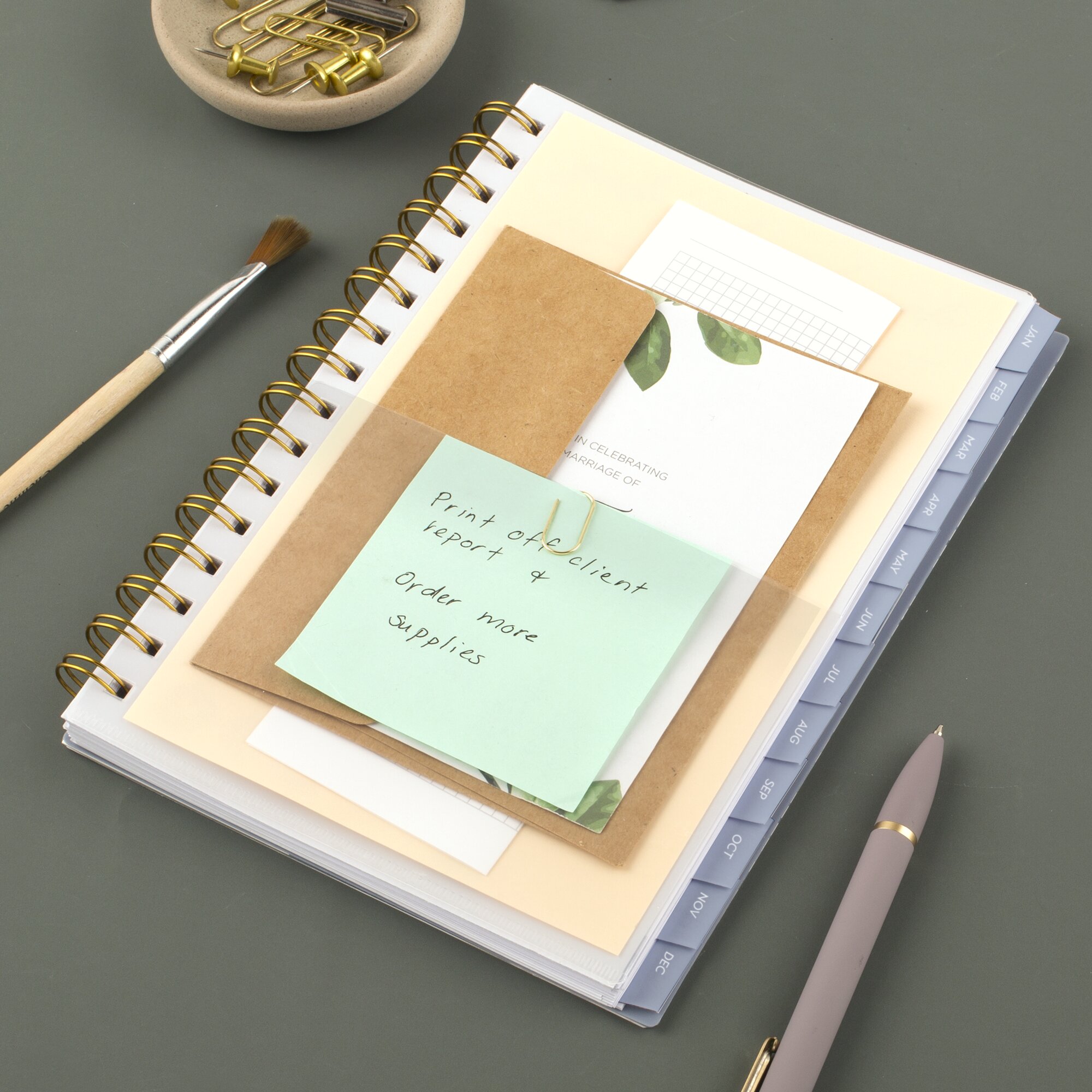 Leah Bisch for Cambridge 2026 Weekly Monthly Planner Stripe Small 5 12 x 8 12 -
