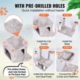 thumbnail image 4 of Cat Tree for Indoor Cats, 60.6" Cat Tower with Cat Condo, Sisal Scratching Post, Hammock, Top Perch, Jumping Platforms 60.6" - Light Grey, 4 of 5