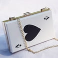 thumbnail image 2 of New Creavite Ace Of Spades Print Acrylic Clutch Purse With Chain for Women Party Club Crossbody Shoulder Bag Handbag, 2 of 5