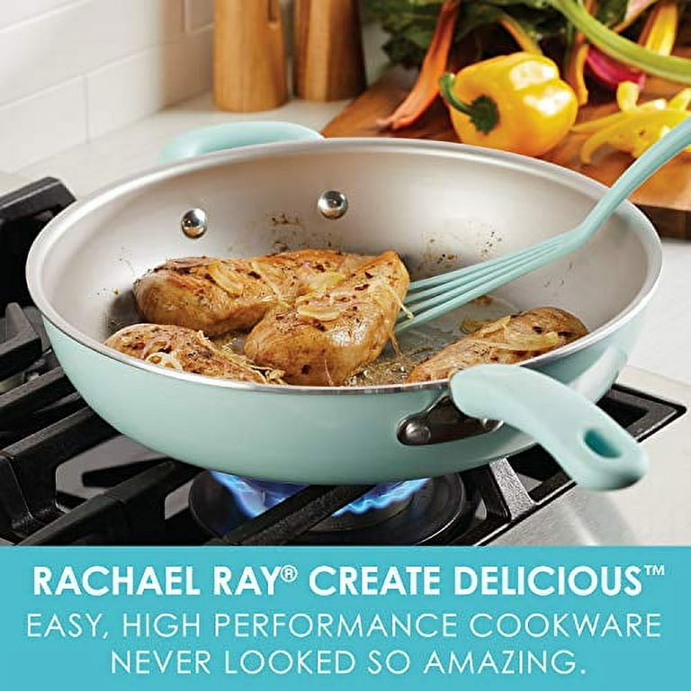 Rachael Ray Create Delicious Skillet, Deep, Enameled Aluminum, Twin Pack - 2 skillets
