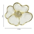 thumbnail image 3 of Set of 6 Floral Napkin Rings with Golden Accents - Elegant Table Decor for Weddings, Parties, Hotels, and Restaurants, 3 of 7