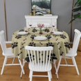 thumbnail image 2 of Paw Prints and Bones Round Tablecloth 60"x60",Wrinkle Wipeable Table Cloth for Kitchen Dining Room Picnic Patio Party, 2 of 6