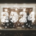 thumbnail image 3 of Pegatina estática de copo de nieve blanco para puerta de vidrio, producto navideño, Papá Noel, alce, muñeco de nieve, pegatina para ventana, 2024, 3 of 4