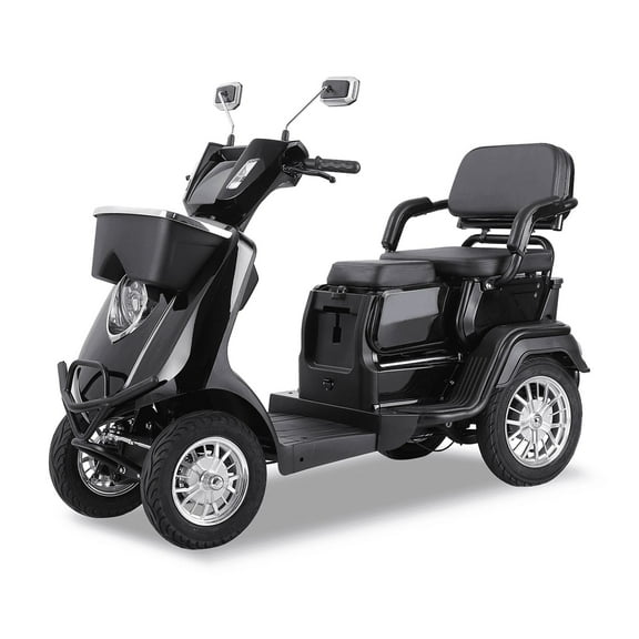 Ndrfhaj 4-Wheel Mobility Scooter, Black, 1000W，500 lb Limit