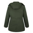 thumbnail image 2 of Soularge Women's Plus Size Puffer Jacket Quilted Winter Coat Thicken Warm Winter Jacket Green 6X, 2 of 7