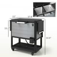 thumbnail image 6 of Barara King 104 Quart Cooler with Bottle Opener Shelves Wheels, Portable Outdoor Cooler for Backyard, Deck, Poolside Party, Gray, 6 of 7