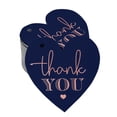 thumbnail image 1 of Inkdotpot Pack Of 50 Thank You Bridal Shower-Baby Shower-Retirement-Wedding-Birthday Favor Paper Tags Craft Real Rose Gold Foil Hang Tags, 1 of 8