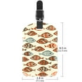 thumbnail image 6 of Square 2Pack PU Leather Abstract Fish Cruise Luggage Tag with Privacy Cover and Name ID Tag for Travel Handbags Backpacks Luggage Tags, 6 of 6