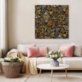 thumbnail image 4 of Boho Floral Wall Art Painting on Canvas, Vintage Botanical Paisley Flower Canvas Art Home Prints Wall Art Framed Modern Artwork for Living Room Bedroom Wall Decor 16x16in, 4 of 8