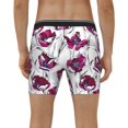 thumbnail image 4 of Picia Tulips Flowers Pattern Men's Athletic Long Leg Briefs , Performance Stretch Underwear，Moisture-Wicking, 4 of 7