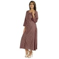thumbnail image 3 of Bimba Printed Maxi Dress For Women Front Button Placket Ethnic Dress Casual Rayon Dresses, 3 of 7