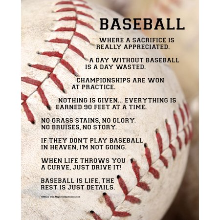Unframed Baseball Player Sayings 8" x 10" Sport Poster ...