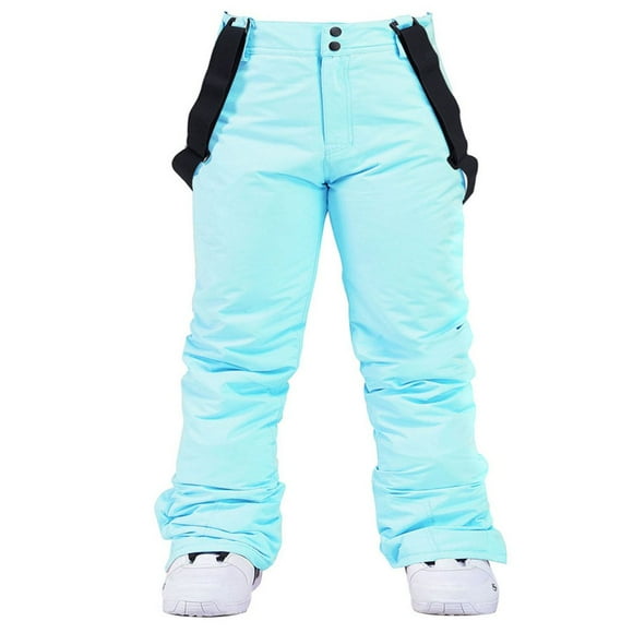 Women Men Ski Pants Windproof Waterproof Insulated Overalls for Outdoor Snowboarding