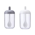 thumbnail image 1 of 2pcs Useful Transparent Jars Round Spice Storage Jars Kitchen Sugar Container with Lid and Spoon for Home Restaurant, 1 of 8