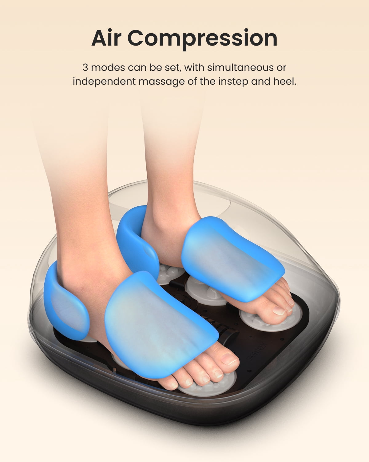 RENPHO Foot Massager with Heat, Deep Kneading Shiatsu Foot Massage for Plantar Fasciitis Neuropathy with 3 Air Compression, Valentines Gifts for Women