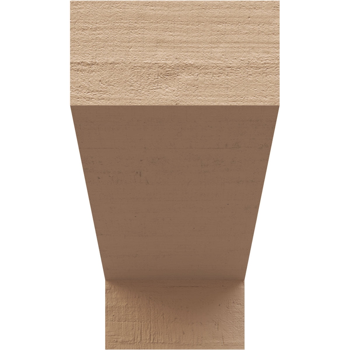 2"W x 6"D x 4"H Classic Clemmons Rough Cedar Woodgrain TimberThane Corbel, Primed Tan