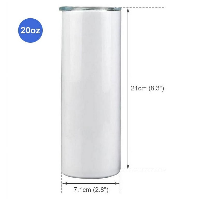 DIY Blank 20oz Sublimation Skinny Tumbler Double Wall Stainless Steel  Vacuum Insulated Water Mugs For Travel