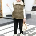 thumbnail image 5 of Gubotare Boys Zip Up Puffer Vest Girls and Toddler's Puffer Vest Sleeveless Corduroy Jacket Winter Coat Baby Down Coat Padded Quilted Vest Waistcoat 4T 5T (Green,4-5 Years), 5 of 7