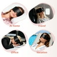 thumbnail image 6 of Unique Bargains 22 Momme Pure Silk Sleep Mask with Travel Pouch 3D Contour Adjustable Blindfold for Side Sleepers Eyelash Protecting for Natural Lashes & Extensions Black, 6 of 7
