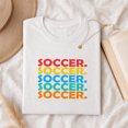thumbnail image 3 of Jollimate Womens Retro Soccer Graphic T-Shirt Vintage Stacked Typography Game Day Soccer Mom Gift, 3 of 6