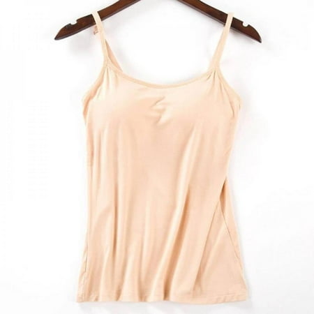 

[BRAND DELIVERY ON TIME1]Cozy Modal Women Home Camisole Padded Double Layer Wire Free Adjustable Straps Solid Breathable Soft Fitness Active Top lencero