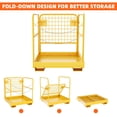 thumbnail image 3 of 36'' x 36'' Forklift Safety Cage, Forklift Man Basket  Foldable Forklift Work Platform for 1-2 People, 3 of 9