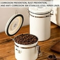 thumbnail image 5 of Dinheiro Recipiente para té y café, recipiente de almacenamiento de alimentos de cocina de acero inoxidable con rastreador de fecha y cuchara para café molido, frijoles, harina, cereales, azúcar,, 5 of 5