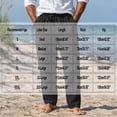 thumbnail image 7 of Ixbnca Men's Summer Casual Pants Elastic Waist Beach Pants with Pockets Drawstring Loose Lightweight Pants, 7 of 7