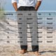 thumbnail image 3 of Pantalones largos para hombre, informales, de verano, con cintura elástica, con cordón y múltiples bolsillos, para baño de niño., 3 of 9